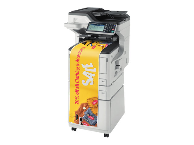 Image of OKI MC883dnct - includes cabinet, 2nd paper tray - multifunction printer - colour