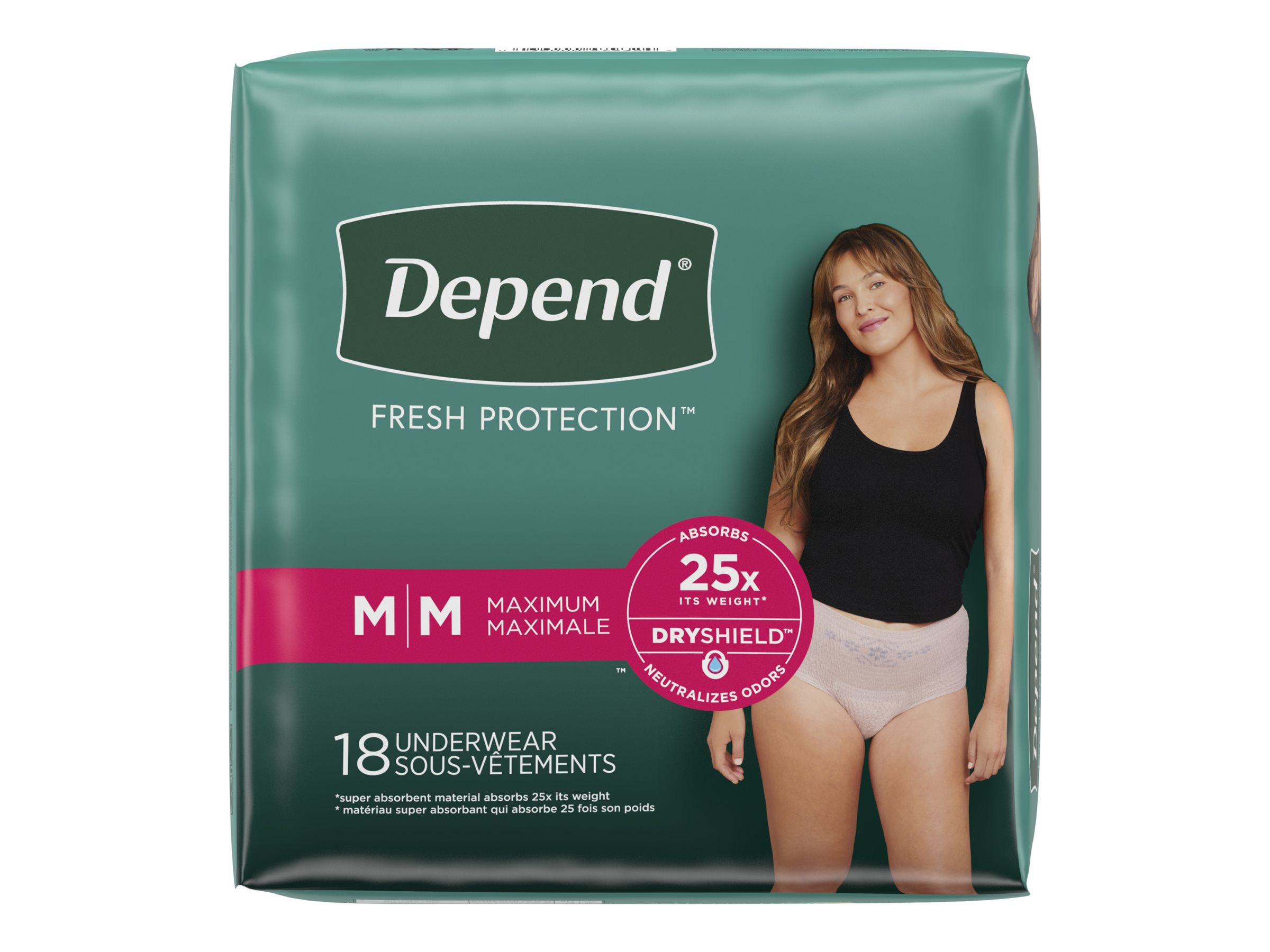 1 Pack  BASICS Women's Protective Underwear (18 Count Each) LARGE  38-44