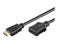 MicroConnect HDMI han -> HDMI hun 4096 x 2160 - 60 Hz 1 m Sort