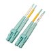Eaton Tripp Lite Series 10Gb/40Gb/100Gb Duplex Multimode 50/125 OM4 LSZH Fiber Patch Cable (LC/LC), Aqua, 4 m