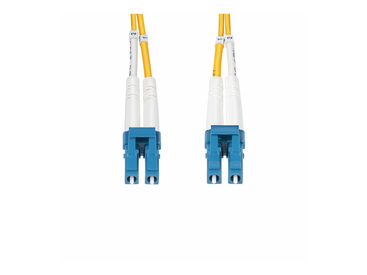 StarTech.com 10m (32.8ft) LC to LC (UPC) OS2 Single Mode Duplex Fiber Optic Cable, 9/125µm, Laser Optimized, 10G, Bend Insensitive, Low Insertion Loss - LSZH Fiber Patch Cord (SMDOS2LCLC10M) - patch kabel - 10 m - 10 m - žlutá – foto 3