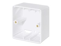 Surface Mount Pattress Box for Wall Plates, For Faceplate Models 771900 and 771917 from Intellinet Network Solutions, 80 x 80 x 45 mm, Signal White RAL9003