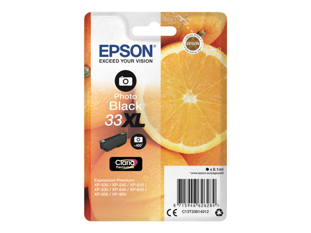 Image of Epson 33XL - XL - photo black - original - ink cartridge