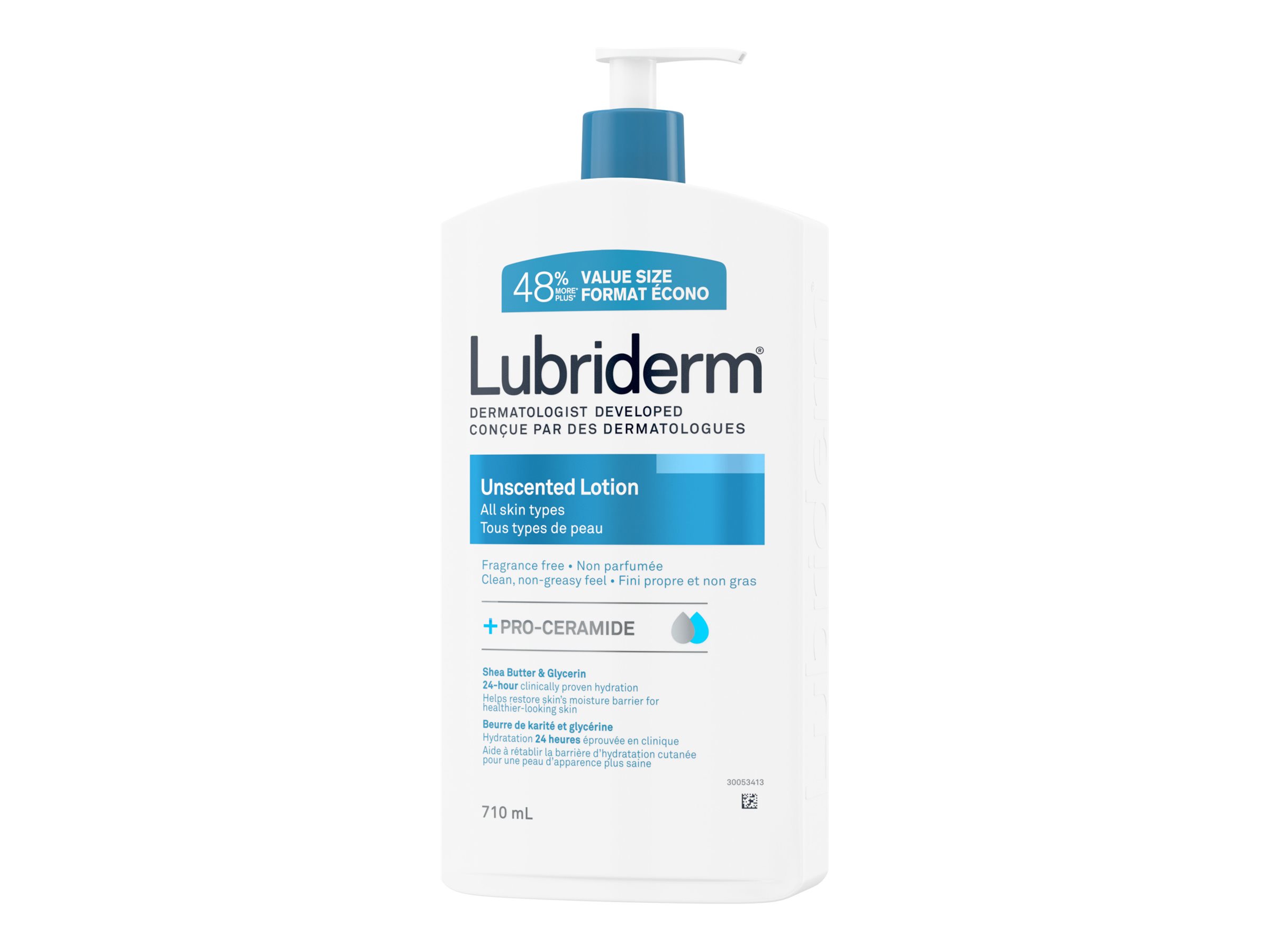 LUBRIDERM UNSCENTED MOISTURE 710ML