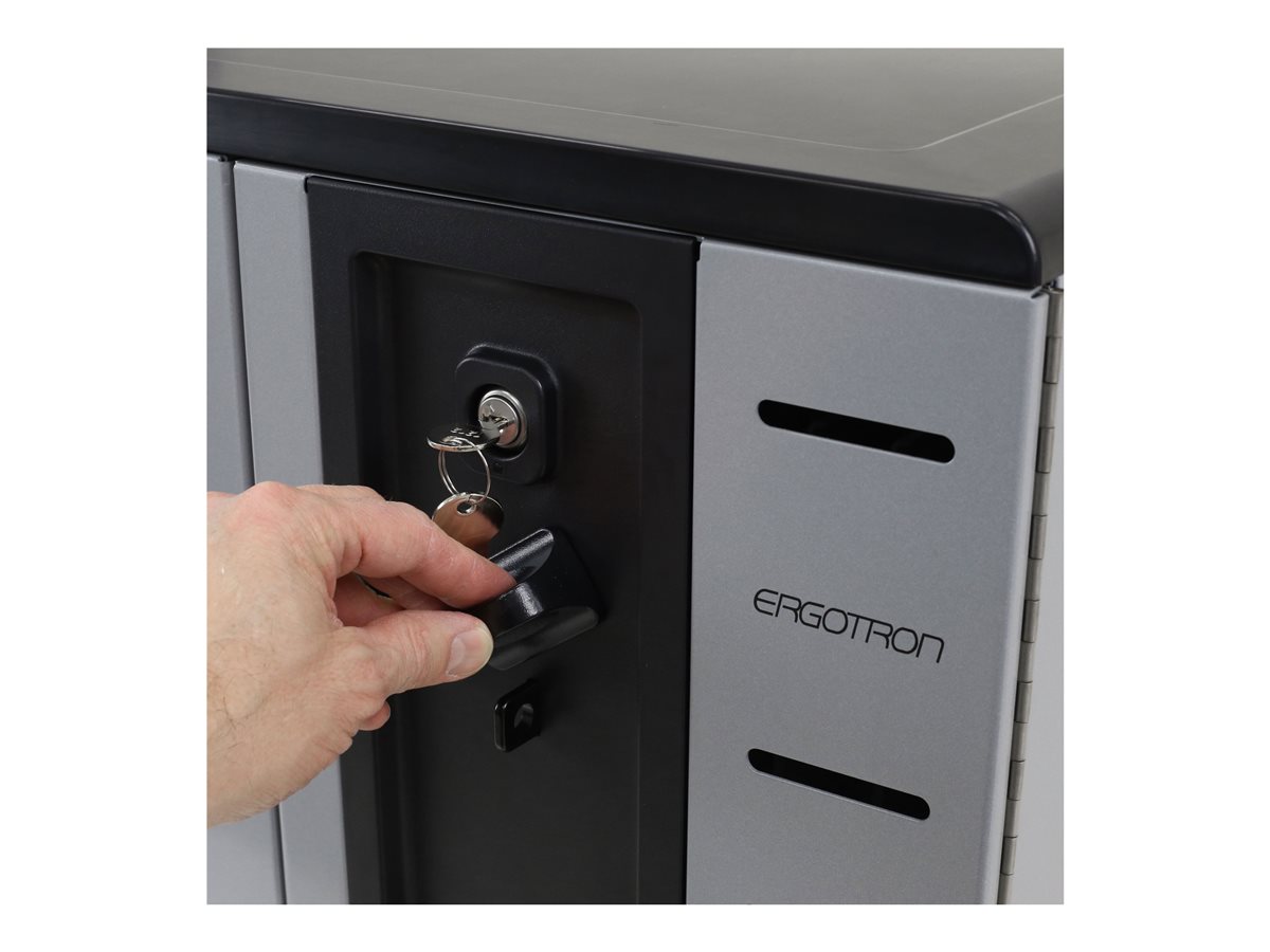 Ergotron Zip12 skříňka - pro 12 tabletů/notebooků - nabíjení - černá, stříbrná – foto 7