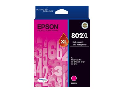 Epson 802XL high capacity magenta original ink Package view Front 79225