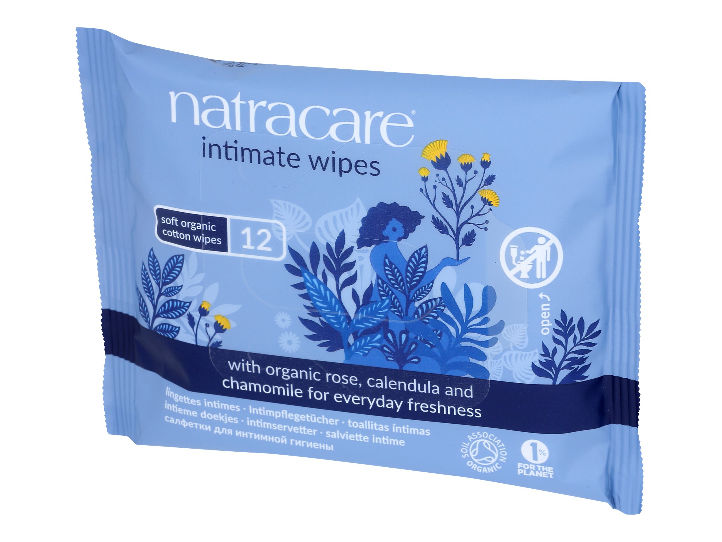 Natracare Natural Organic Cotton Intimate Wipes - 12s
