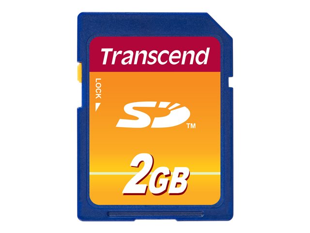 Image of Transcend - flash memory card - 2 GB - SD