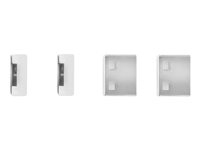 Clé USB et 4 bloqueurs de ports USB, Blanc