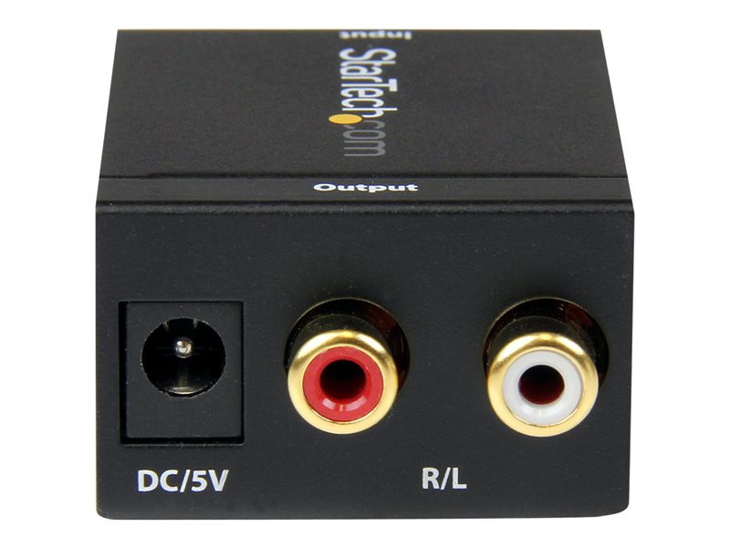 StarTech.com Convertisseur audio coaxial numerique ou Toslink optique SPDIF vers  RCA stereo (SPDIF2AA)