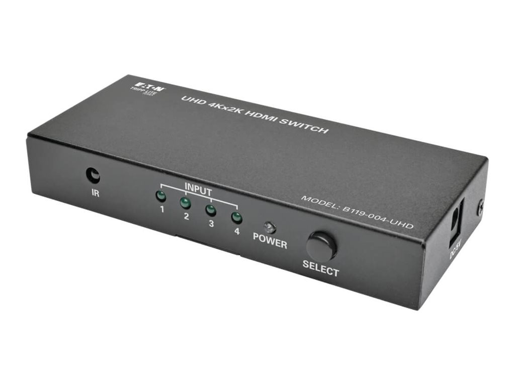 Tripp Lite 4-Port HDMI Switch for Video & Audio 4K x 2K UHD 60 Hz w Remote