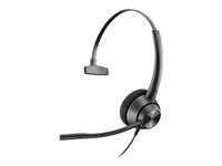 Poly EncorePro 310 - EncorePro 300 series - headset - on-ear - wired - Quick Disconnect - black - Certified for Skype for Business