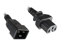 MicroConnect Strøm IEC 60320 C20 Strøm IEC 60320 C15 Sort 1.8m Strømkabel