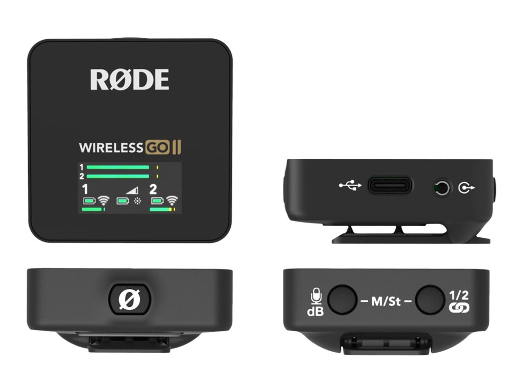 Rode Wireless GO II Digital Microphone System - Black - ROD-WIRELESSGO2SINGLE