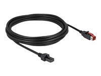 DeLOCK 8 pin USB PlusPower (24 V) (male) - 4 pin mini-DIN (male) Sort 5m Forstærket USB kabel