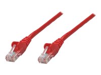 Intellinet Network Patch Cable, Cat6, 2m, Red, CCA, U/UTP, PVC, RJ45, Gold Plated Contacts, Snagless, Booted, Lifetime Warran