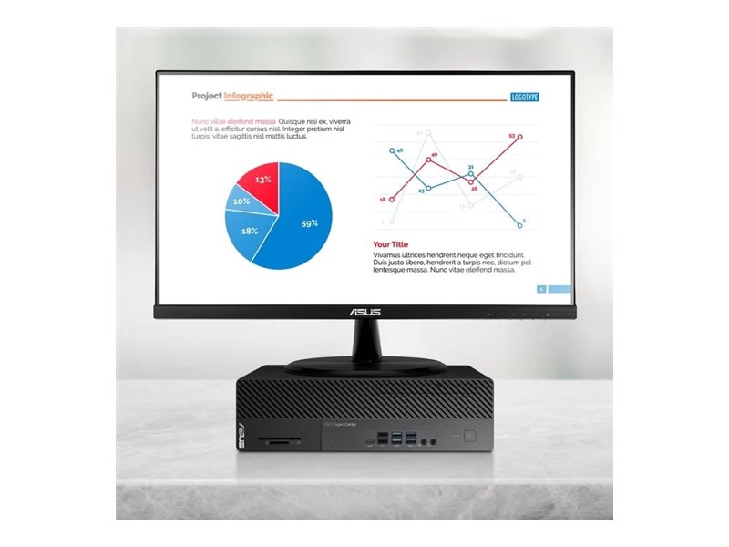 ASUS ExpertCenter D7 D700SE 3131001110 - SFF Core i3 13100 3.4 GHz - 8 Go - SSD 256 Go