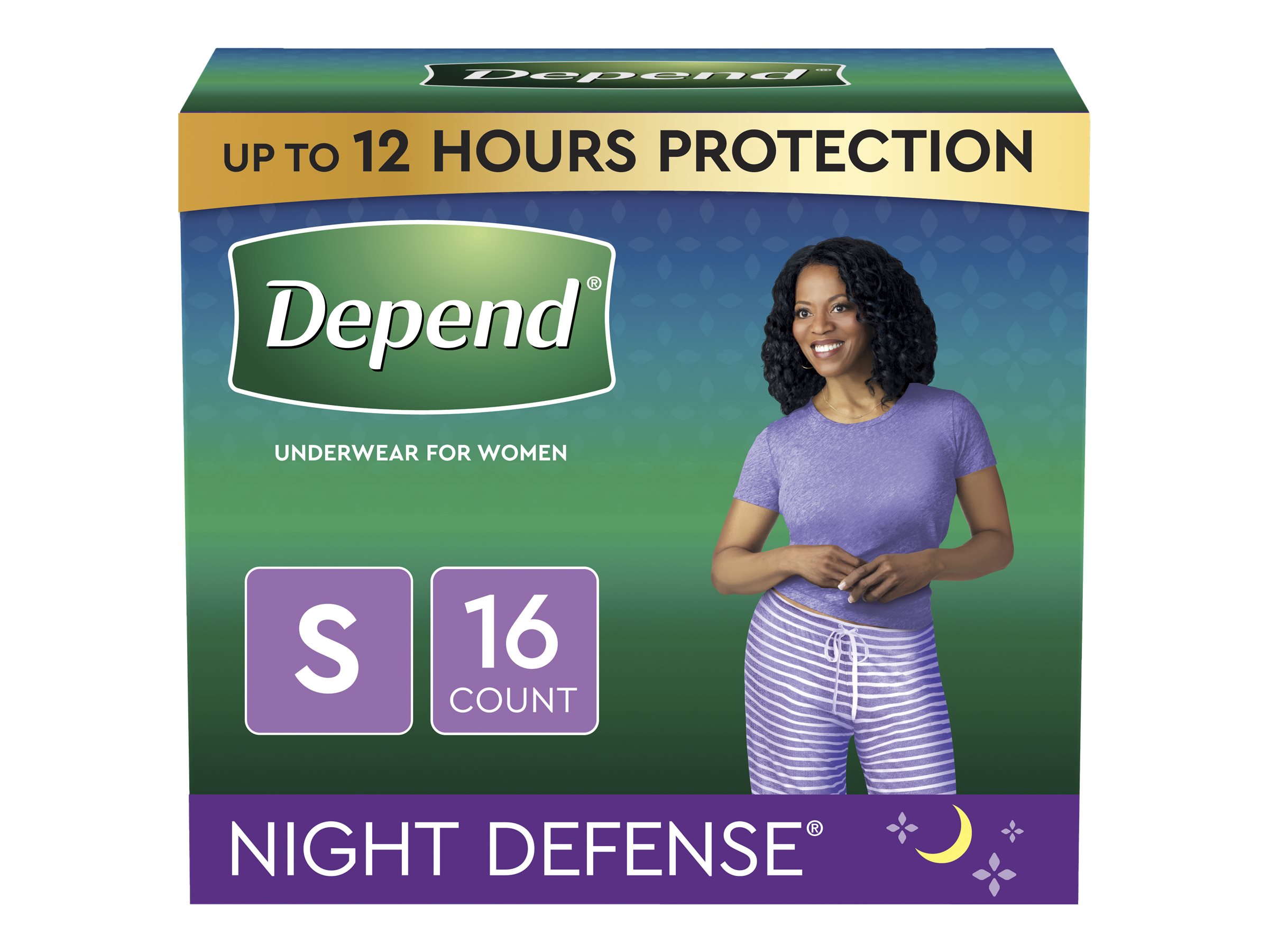 Depend Night Defense Adult Overnight Incontinence Underwear for Women -  Blush - Small - 16 Count
