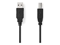 Nedis USB 2.0 USB-kabel 3m Sort