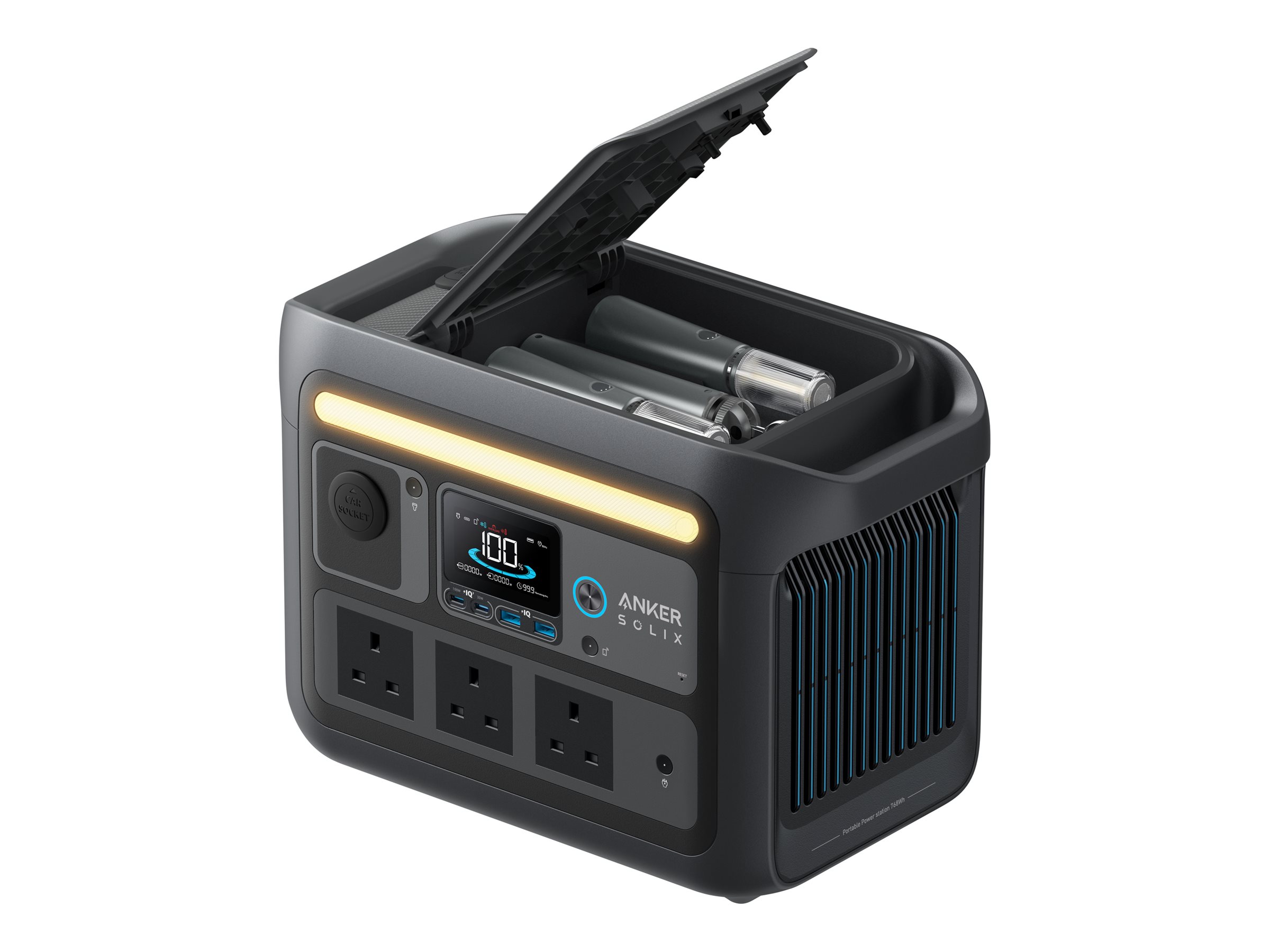 Anker SOLIX C800X - portable power station - 1600 Watt - LiFePO4 - 768 Wh