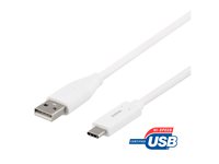 DELTACO USBC-1011M USB Type-C kabel 2m Hvid