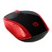 HP 200 - souris - 2.4 GHz - rouge