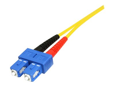 StarTech.com 7m Fiber Optic Cable - Single-Mode Duplex 9/125 - LSZH - LC/SC - OS1 - LC to SC Fiber Patch Cable (SMFIBLCSC7) - Patch cable - SC single-mode (M) to LC single-mode (M) - 7 m - fiber optic - duplex - 9 / 125 micron - OS1 - molded - yellow