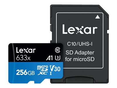 Lexar High Performance Flash memory card (microSDXC to SD adapter included) 256 GB 