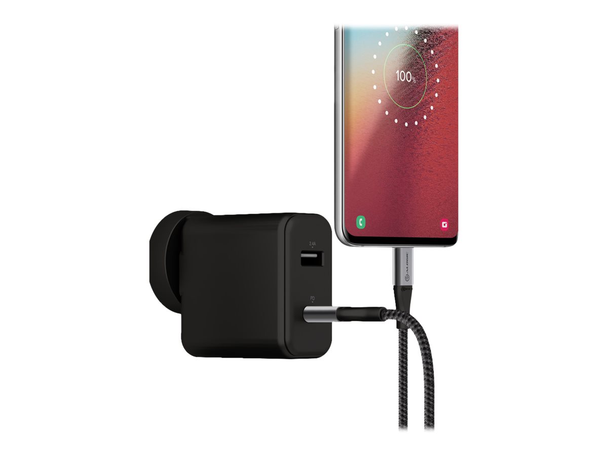Alogic Super Ultra USB-C cable USB-C to USB-C 1.5 Product shot Left-angle 79750