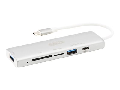 Tripp Lite USB-C Multiport Adapter, 2x USB-A and 1X USB-C Ports, Card Reader, 3.0, docking station - USB-C 3.1 / Thunderbolt 3