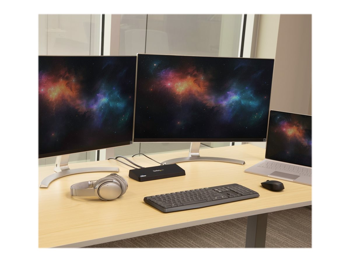 StarTech.com USB 3.0 Docking Station Dual Monitor with HDMI & 4K DisplayPort, 4x USB-A, Gigabit Ethernet, USB Type A Universal Laptop Dock with USB 3.1 Gen 1 Hub (5 Gbps) and Charging - Mac, Windows, Chrome (USB3DOCKHDPC) - dokovací stanice - USB - HDMI, DP - 1GbE – foto 4