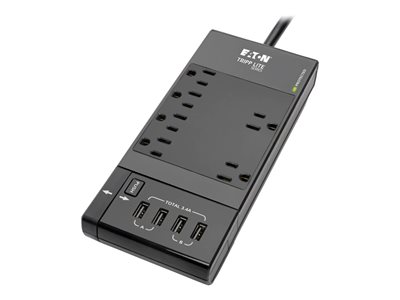Eaton Tripp Lite Series Safe-IT 6-Outlet Surge Protector with Retractable USB Charger
