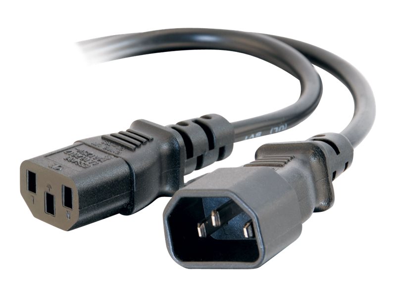 C2G 4ft 16 AWG 250 Volt Computer Power Extension Cord (IEC320C14 to IEC320C13)