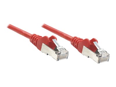 INTELLINET Patchkabel RJ45 SF/UTP Cat5e 7.5m Hebelschutz rot
