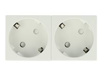 Delock Easy 45 Grounded Power Socket 2-way with a 45Â° arrangement 45 x 45 mm 5 pieces