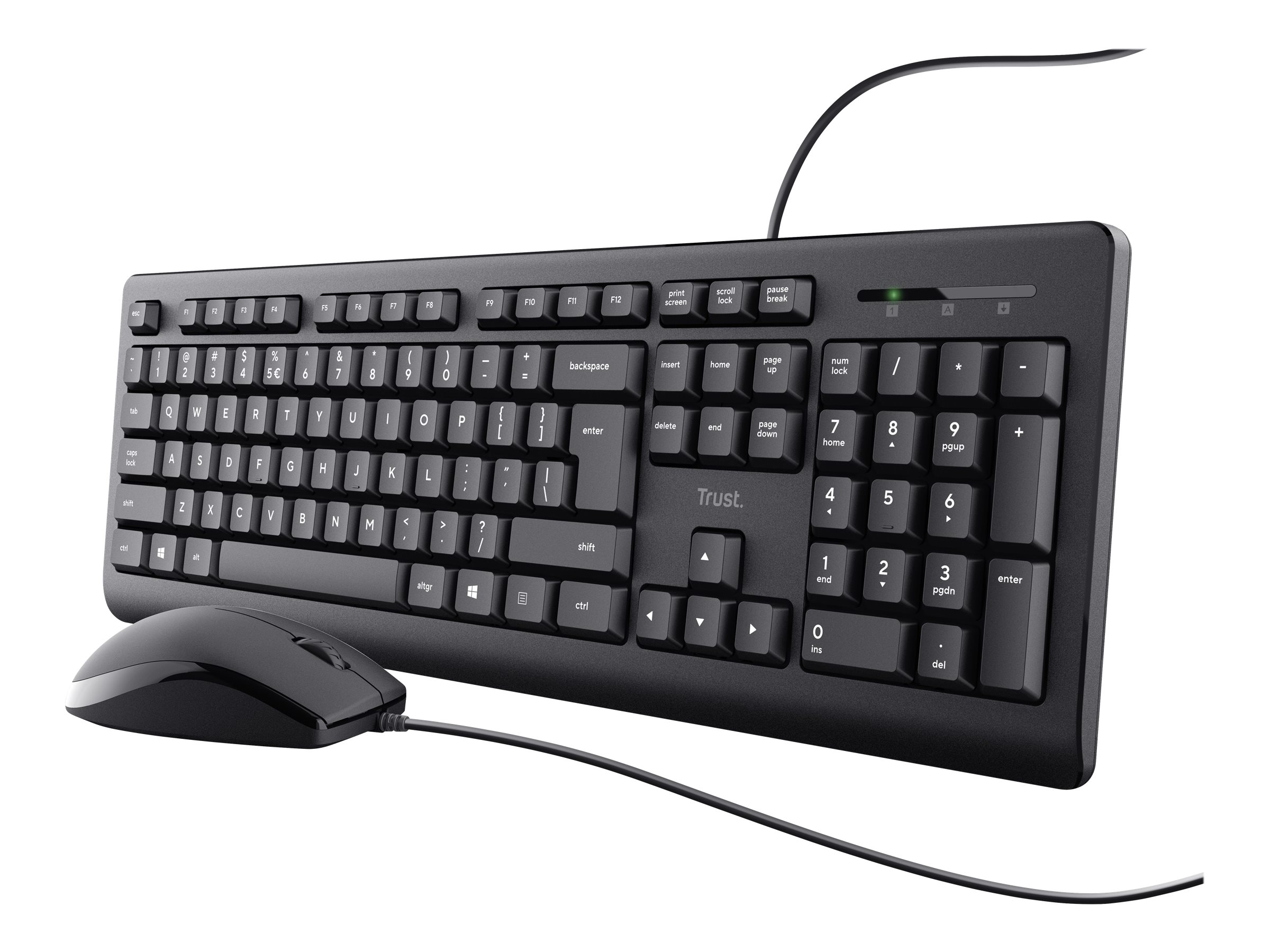 Trust Tkm 250 Keyboard And Mouse Set Qwerty Uk Black Input Device