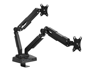SIIG Dual Gas Spring Monitor Arm Desk Mount with 4K Docking Station & PD
