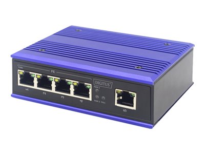 DIGITUS Switch Ind. 5-Port 10/100 Unmanaged blau - DN-650105