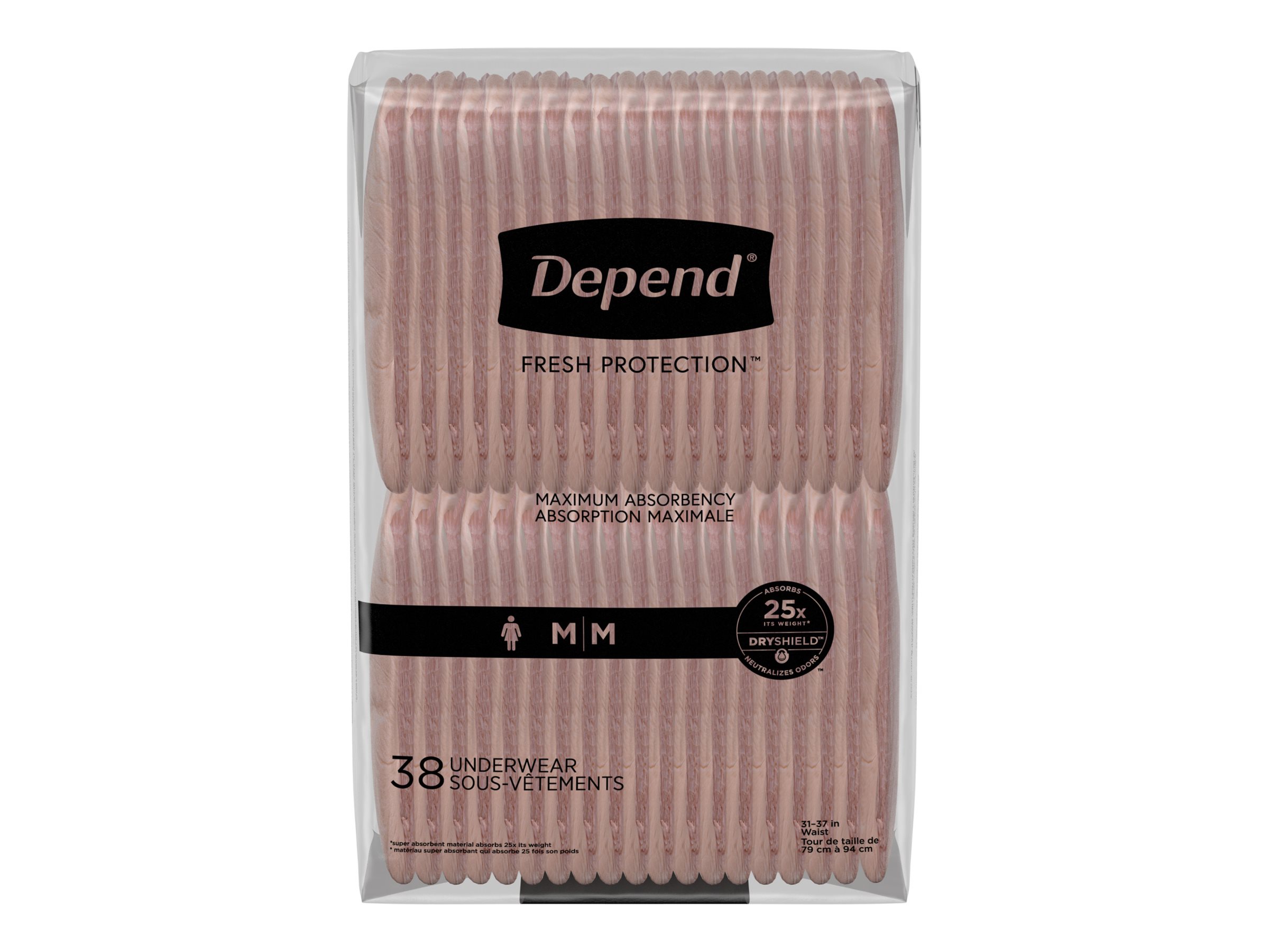 Depend Fresh Protection Female Incontinence Underwear - Maximum Absorbency - Medium - 76 Count