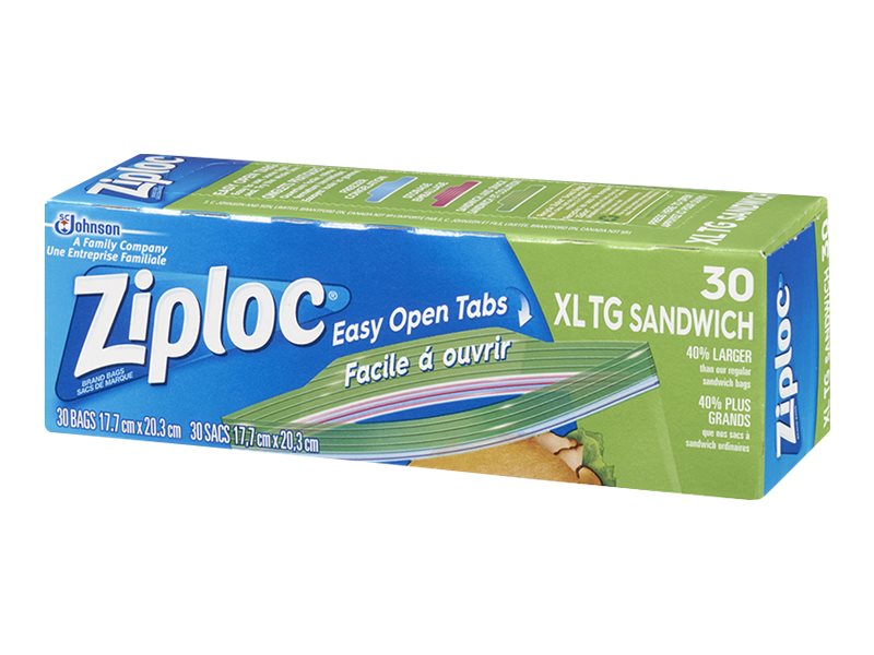 Ziploc®, Grands sacs d'emballage Slider, Marque Ziploc®