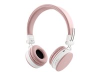 Streetz HL-BT402 Trådløs Kabling Hovedtelefoner Pink Hvid