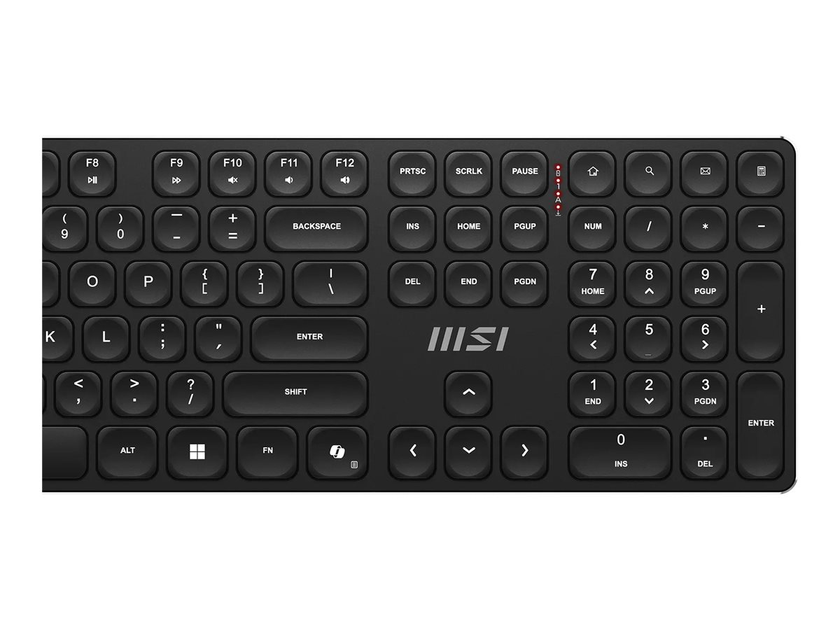 MSI FORGE K210 COMBO keyboard and mouse set full size QWERTY US Input Product shot Front 79651