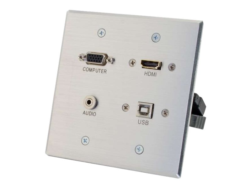 C2G HDMI, VGA, 3.5mm Audio and USB Pass Through Wall Plate