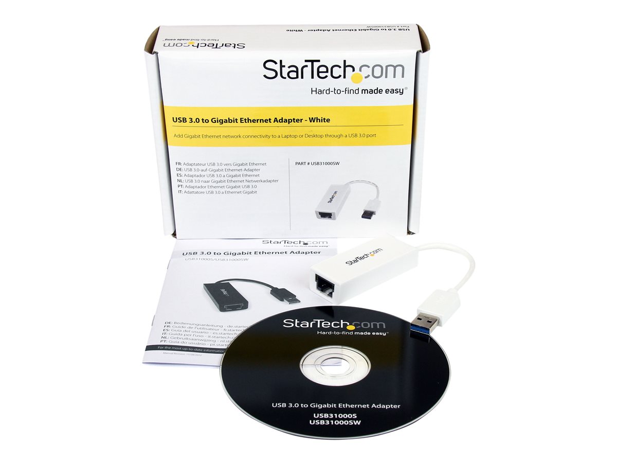 StarTech.com USB 3.0 to Gigabit Ethernet Network Adapter - 10/100/1000 NIC - USB to RJ45 LAN Adapter for PC Laptop or MacBook (USB31000SW) - síťový adaptér - USB 3.0 - Gigabit Ethernet – foto 5
