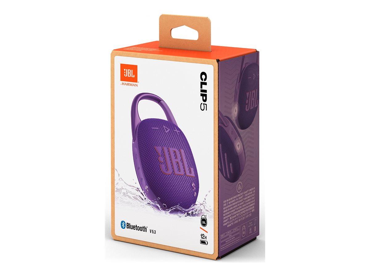 JBL Clip 5 Portable Bluetooth Speaker - Purple - JBLCLIP5PURAM