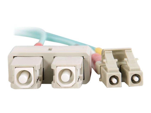 C2G LC-SC 10Gb 50/125 OM3 Duplex Multimode PVC Fiber Optic Cable (LSZH) - síťový kabel - 15 m - 15 m - vodě - barva – foto 4