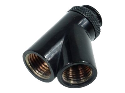 Alphacool HF Y connector liquid cooling system connecting Product shot Right-angle 79250