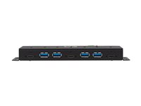 Eaton Tripp Lite series 7-Port Industrial-Grade USB 3.1 Gen 2 Hub - 10 Gbps, 4 USB-A & 3 USB-C, 15 kV ESD Immunity, Metal Housing, TAA - hub - 7 ports - TAA Compliant