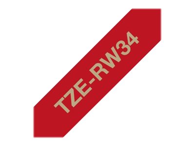 Ruban TZER tissus Or sur Bordeaux 12mm (4m)