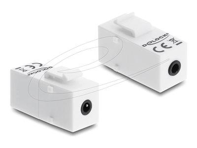 DELOCK Klinkenbuchse 3,5mm 4Pin > Klinkenbu 3,5mm 4Pin weiß Audioadapter